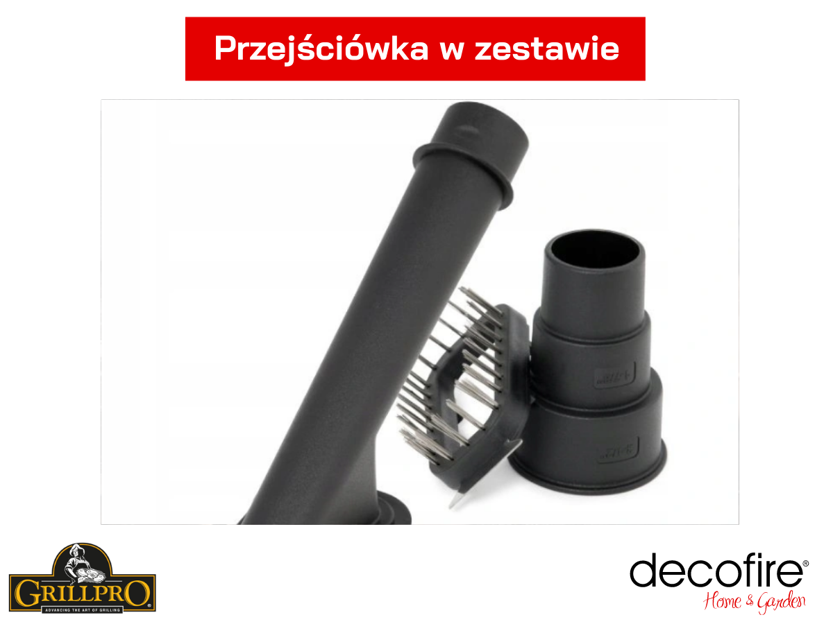 Przejściówka do rur w zestawie ze szczotką GrillPro