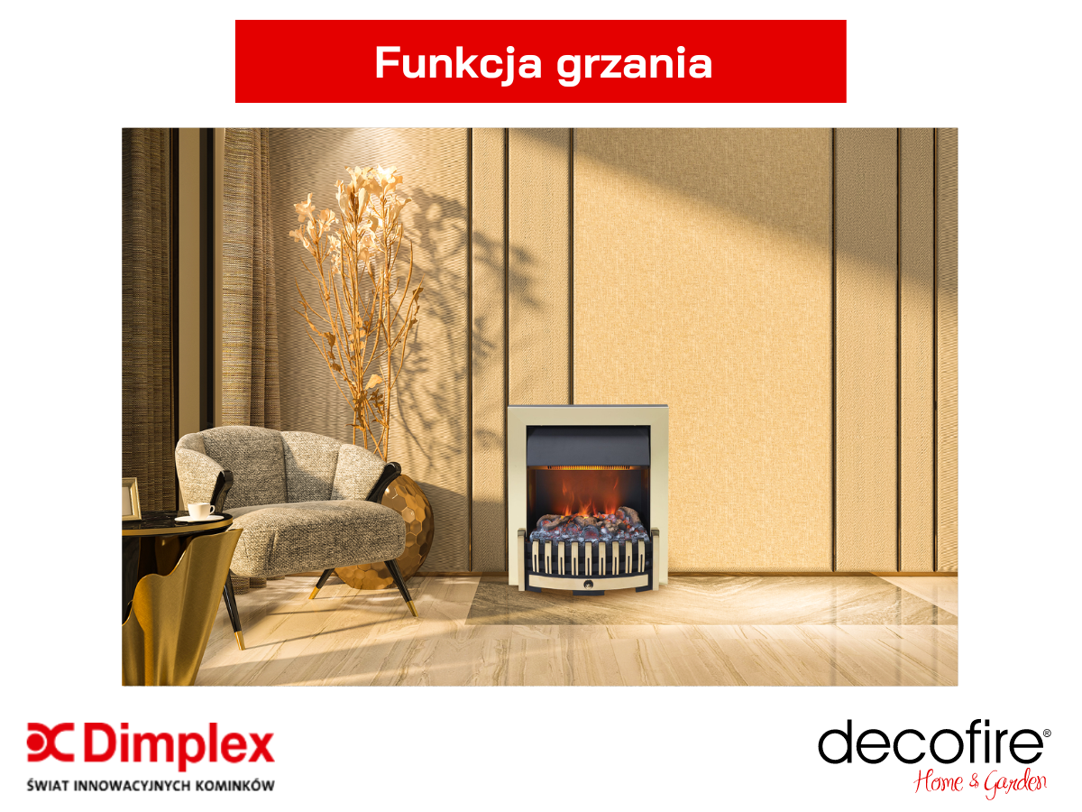 Dimplex kominek elektryczny 3D Danville czarny Opti-myst – funkcja grzania