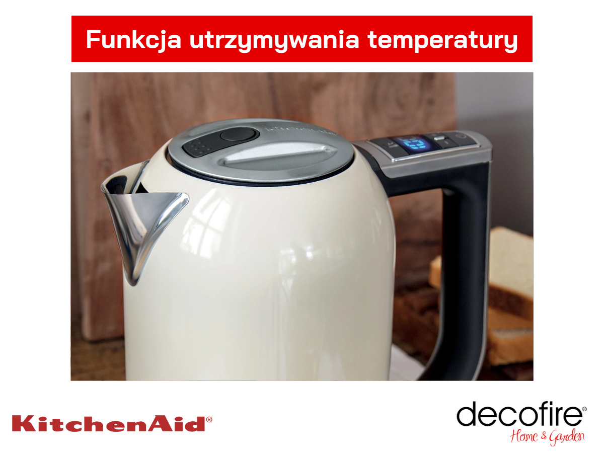 Funkcja utrzymywania temperatury w czajniku 1,7 l Almond Cream KitchenAid