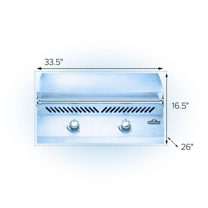 Grill plancha gazowa do zabudowy Napoleon BIG 700 Series 32"  Stal szlachetna (BIG32FTPSS-PL)