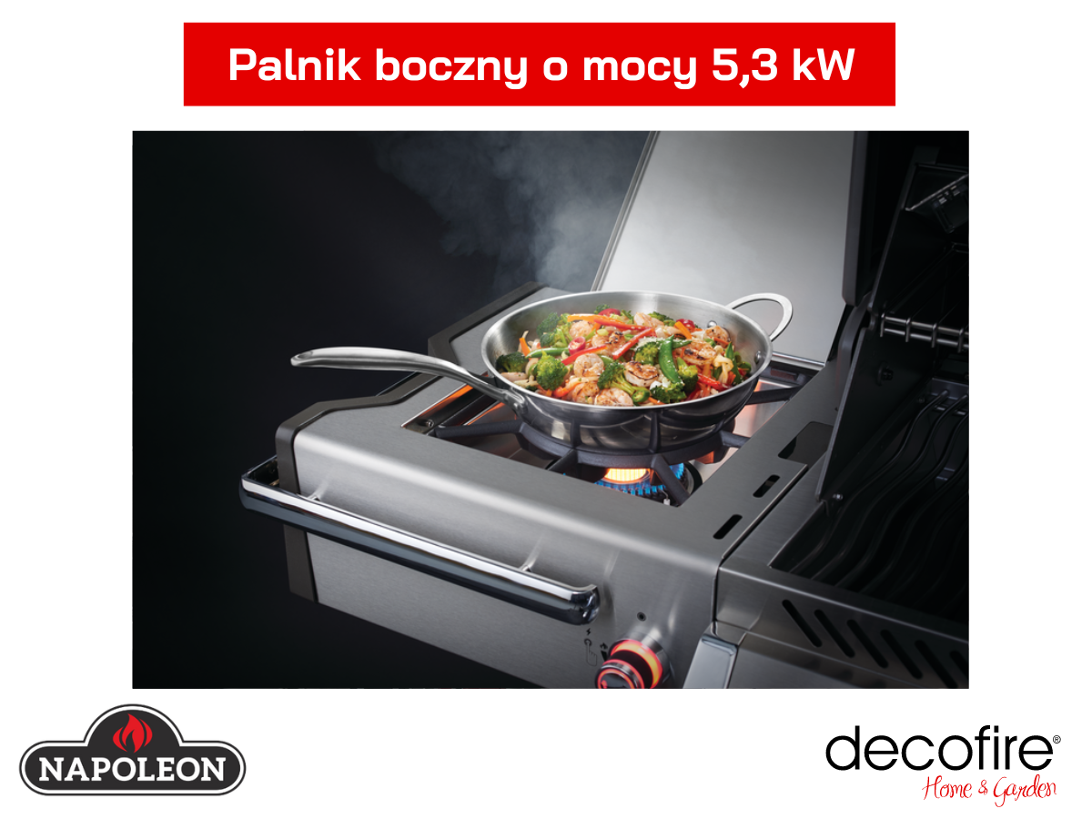 Grill gazowy Napoleon Prestige PRO 825 RSBI-3 z palnikiem bocznym