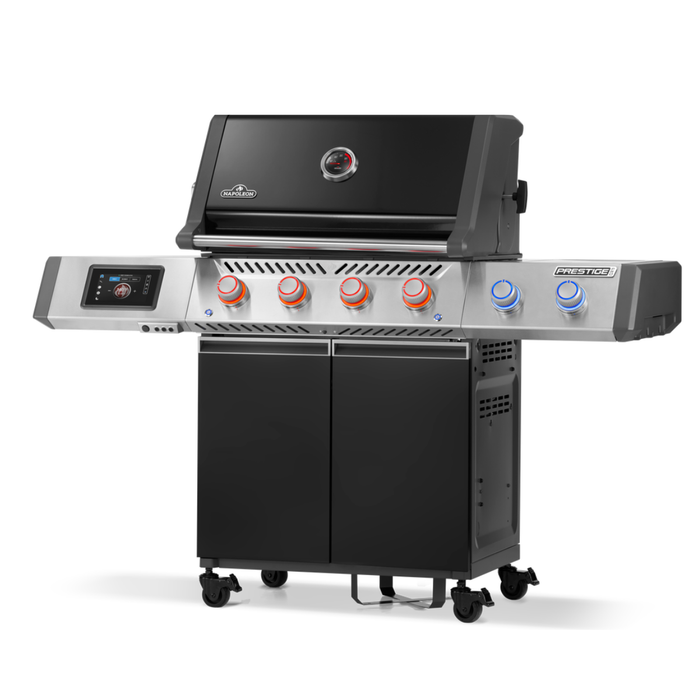 Grill gazowy Napoleon Prestige PRO 500 z palnikiem rożna i palnikiem bocznym Sizzle Zone, Czarny, WiFi (PRO500VXRSIBPK-PL)