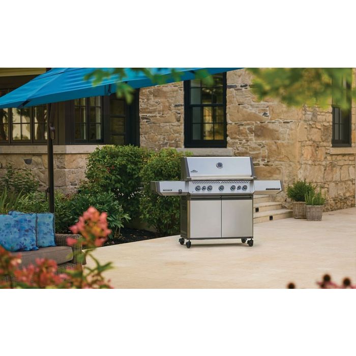 Grill gazowy Napoleon Prestige 665 Connected RSIB z palnikiem rożna i palnikiem bocznym Sizzle Zone WIFI (P665VXRSIBPSS-PL)
