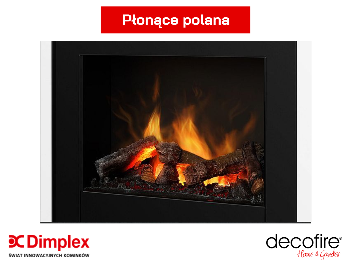 Dekoracja płonące polana w kominku elektrycznym Dimplex Ravel