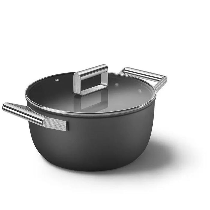 Garnek 24 cm Czarny Smeg (CKFC2411BLM)