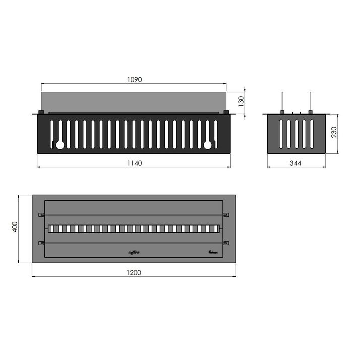 Kominek na parę wodną Infire Insert Invapo 1200 Multicolor