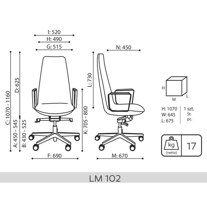 Fotel obrotowy LUMI LM 102 Bejot