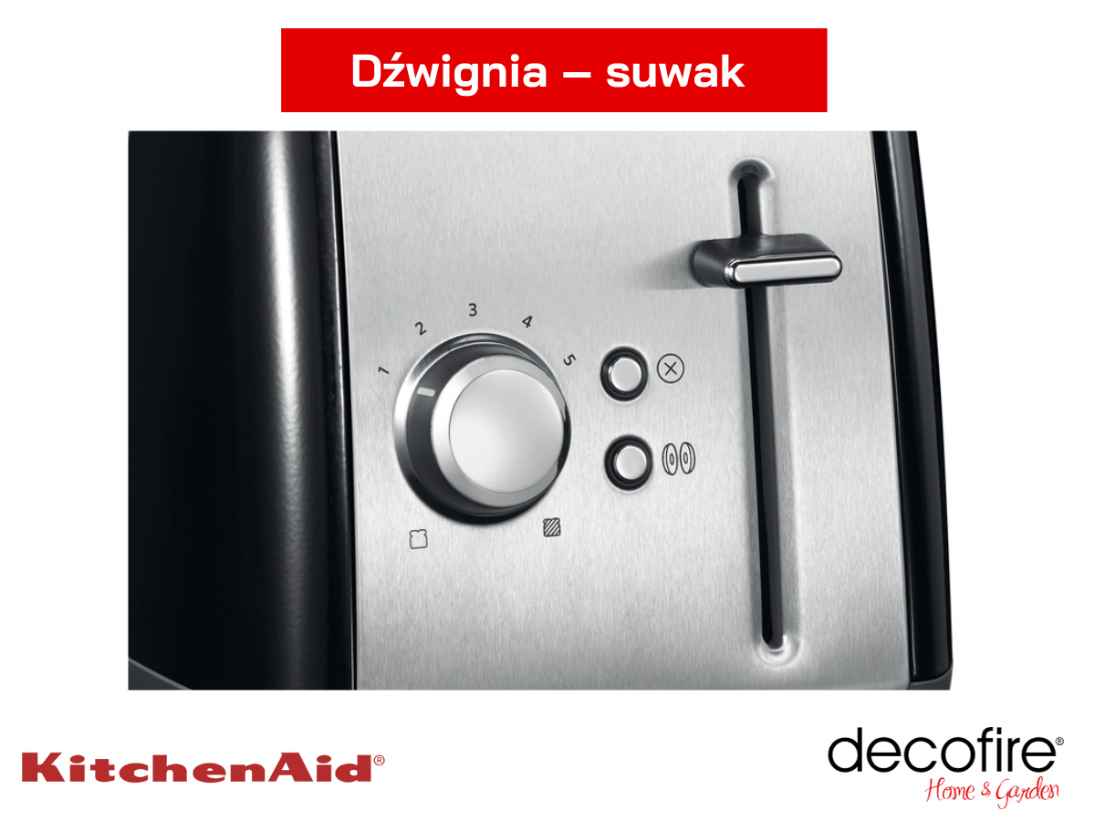 Dzwignia – suwak w tosterze 2 Classic Onyx Black KitchenAid