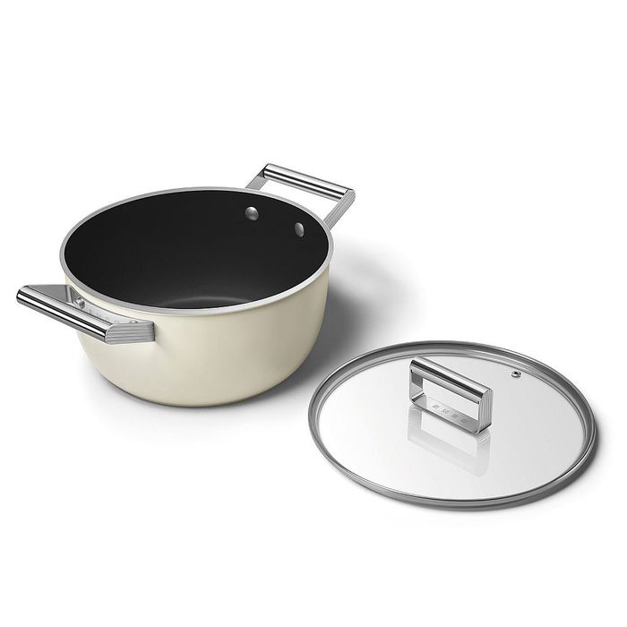 Garnek 24 cm Kremowy Smeg (CSF2412CRM)