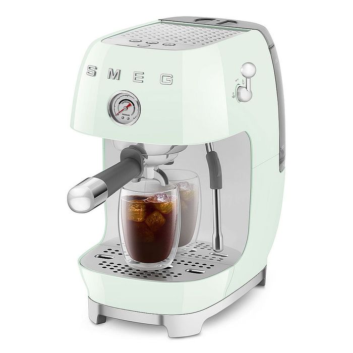 Ekspres kolbowy do kawy Pastelowa zieleń Smeg (ECF03PGEU)
