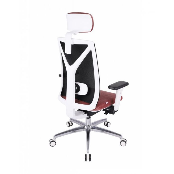 Fotel biurowy Grospol Valio WS HD chrome white tkanina Bondai - 8 kolorów