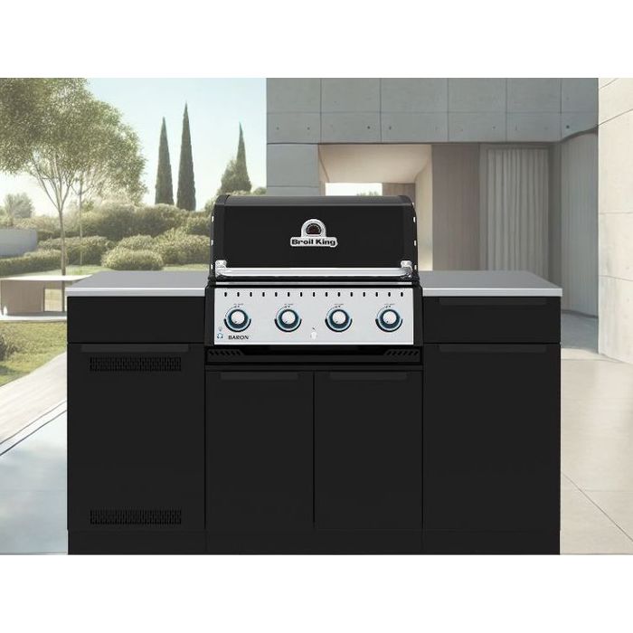 Zestaw grill gazowy + szafki:  Baron 420 BI Wyspa Broil King (B420I31PL)