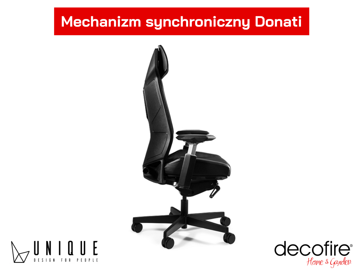 Fotel Ronin UNIQUE siatka RS czarny