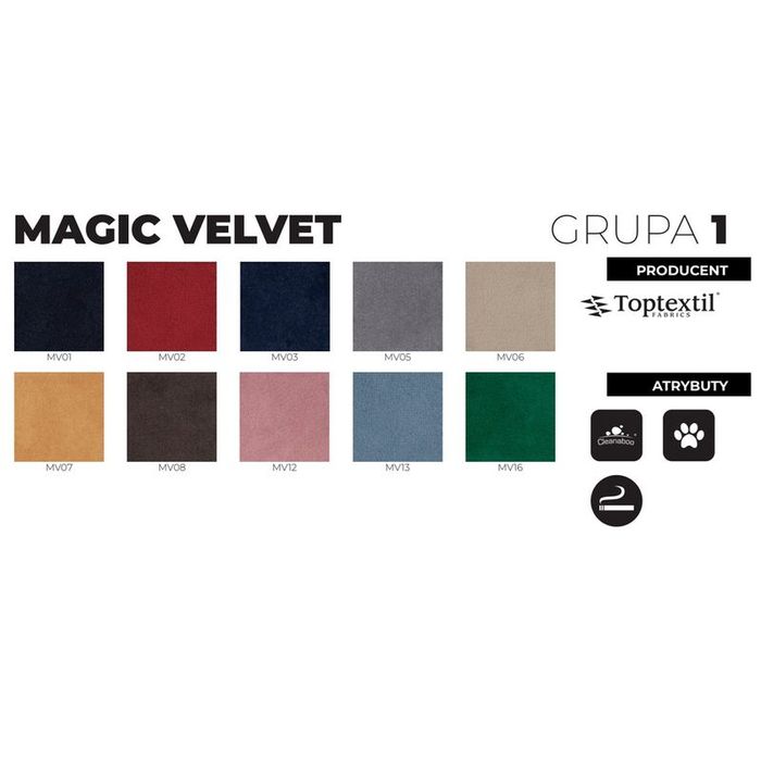 Krzesło Grospol Set tkanina Magic Velvet - 10 kolorów