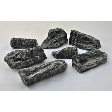 Polana ceramiczne  małe czarne opalane set 3 Akowood AKO 120  (ID-120)