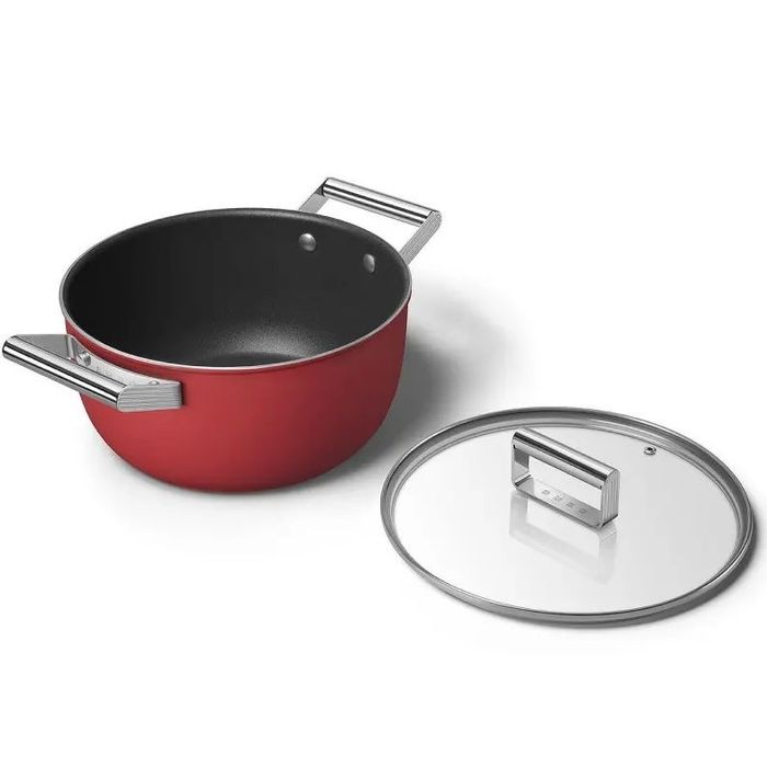 Garnek 24 cm Czerwony Smeg (CKFC2411RDM)