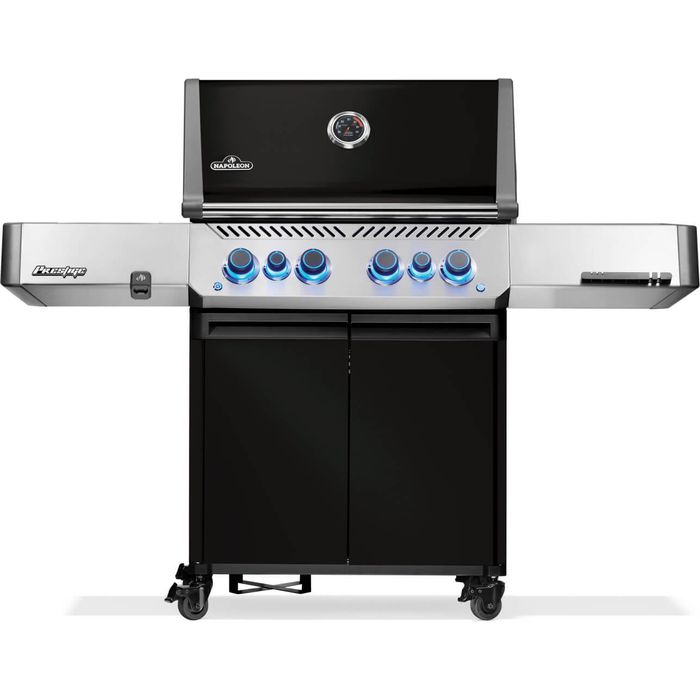 Grill gazowy Napoleon Prestige 500 z palnikiem rożna i palnikiem bocznym Sizzle Zone™, Czarny (P500VRSIBPK-PL)