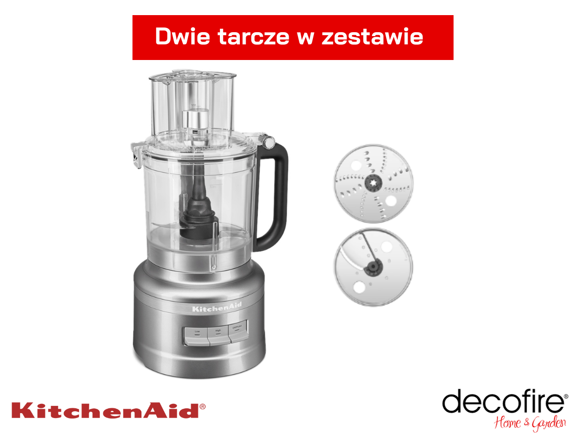 Dwie tarcze w zestawie z malakserem 3,1 l Contour Silver KitchenAid