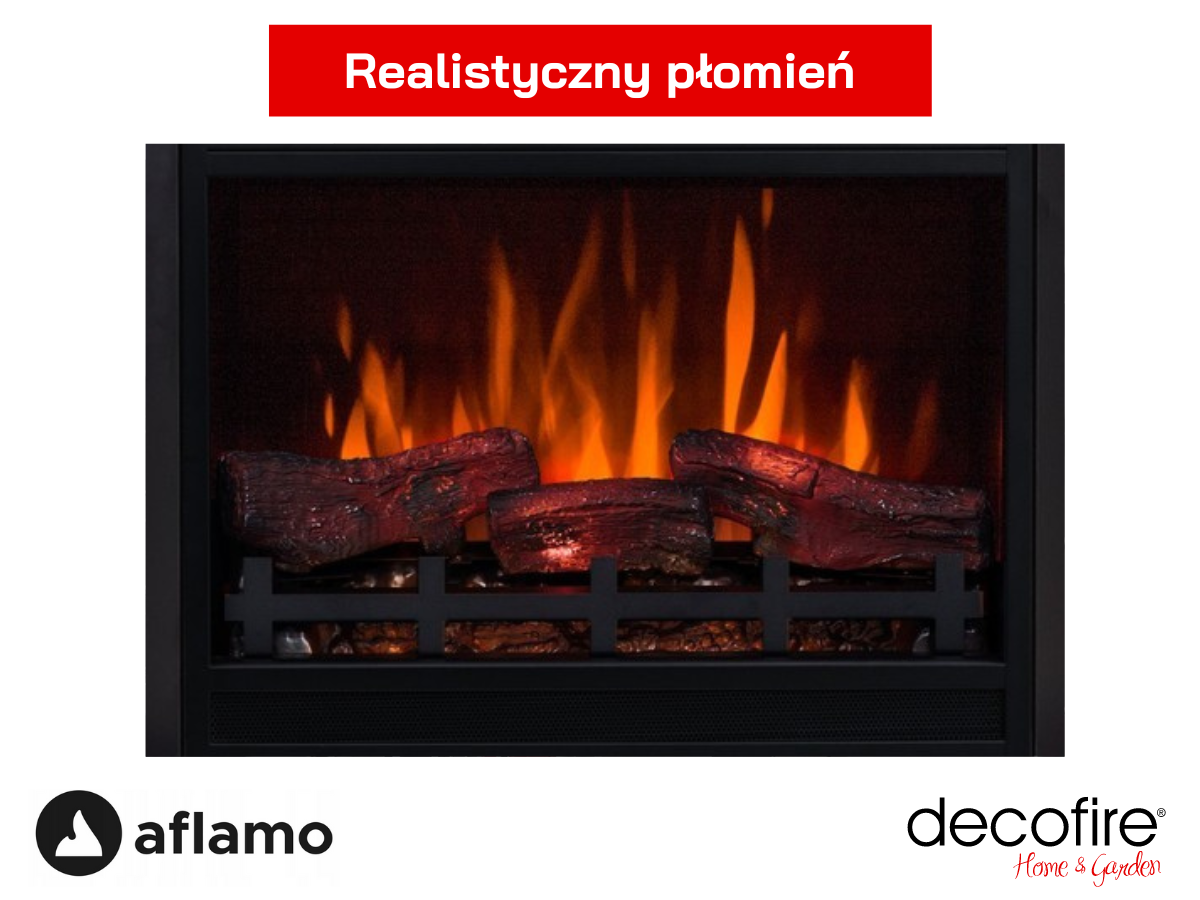 Kominek elektryczny Aflamo Simple LED 3D realistyczny płomień