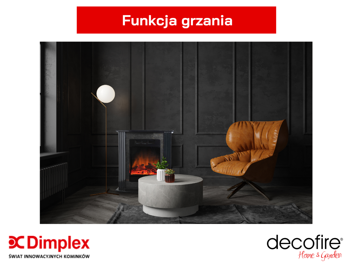 Dimplex kominek elektryczny Mini Mozart Czarny – funkcja grzewcza
