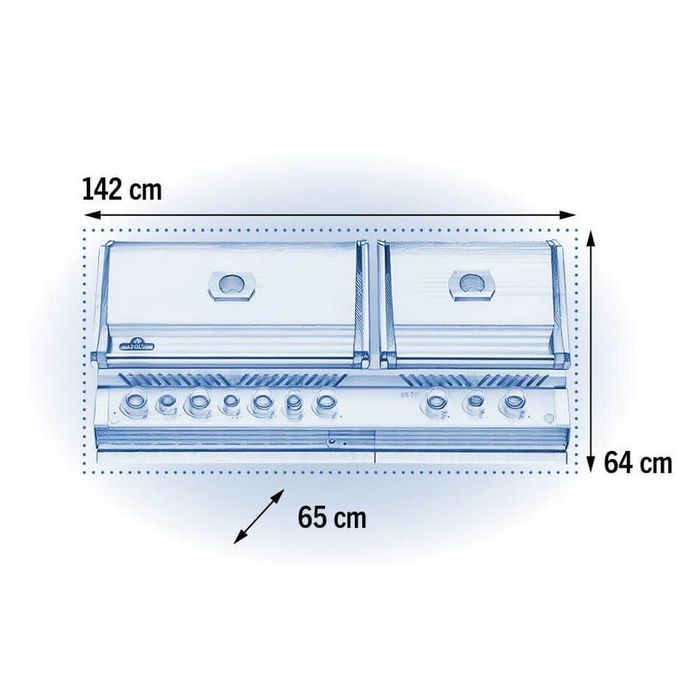 Grill gazowy do zabudowy Napoleon Prestige PRO 825 RB z palnikiem rożna i strefą Sizzle Zone (BIPRO825RBIPSS-3-PL)