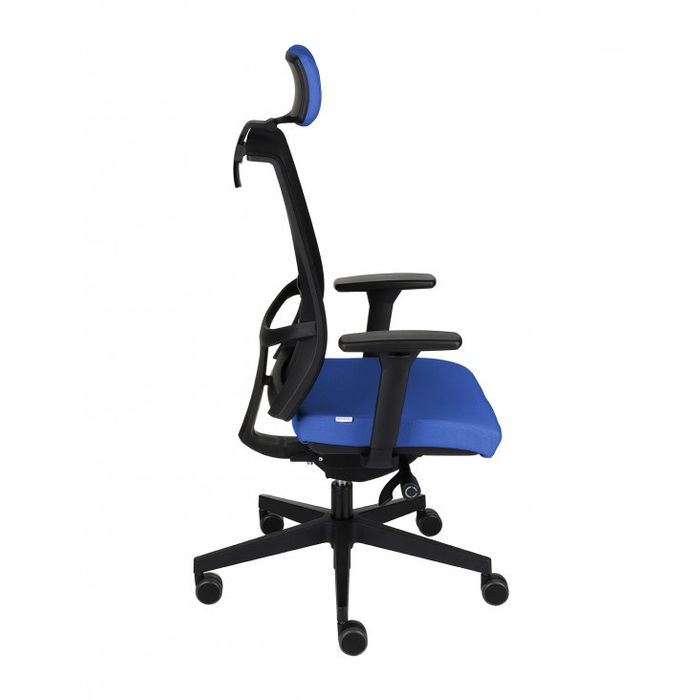 Fotel biurowy Grospol Level BS HD BLACK tkanina Flex - 8 kolorów