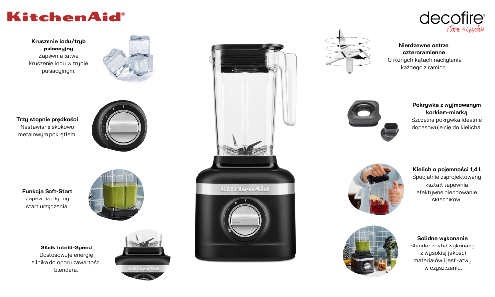 Blender K150 1,4 l Matte Black KitchenAid (5KSB1325EBM)