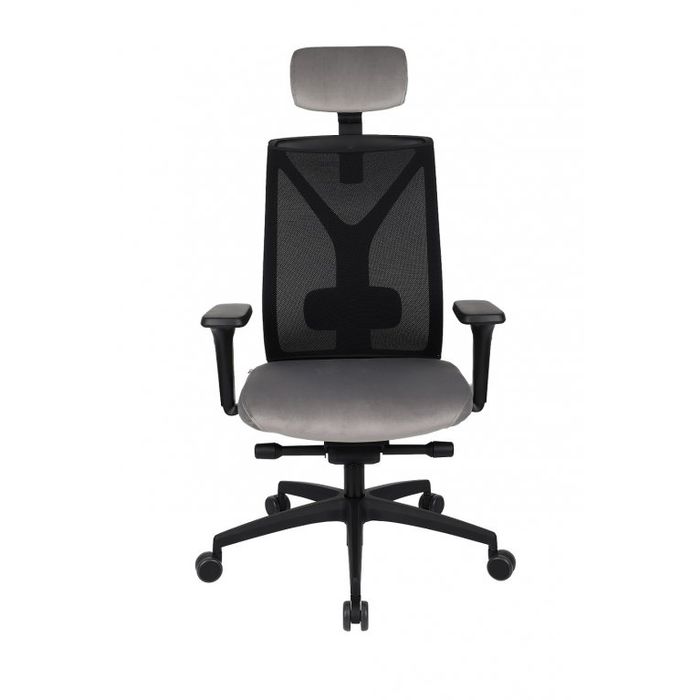 Fotel biurowy Grospol Valio BS HD black chrome tkanina Bondai - 8 kolorów