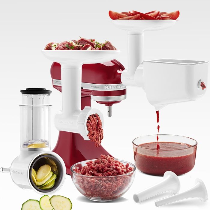Zestaw "Gourmet" z mikserem Artisan 5 Empire Red 4,8L KitchenAid (BUNDLEGOURMETER)