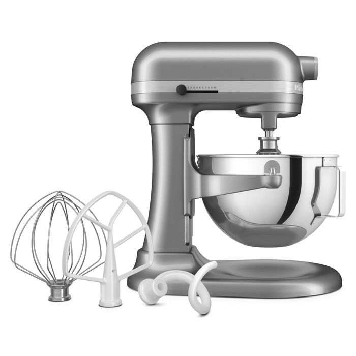  Mikser stojący 5,2 l z podnoszoną dzieżą KitchenAid Heavy Duty, Contour Silver (5KSM55SXXECU)