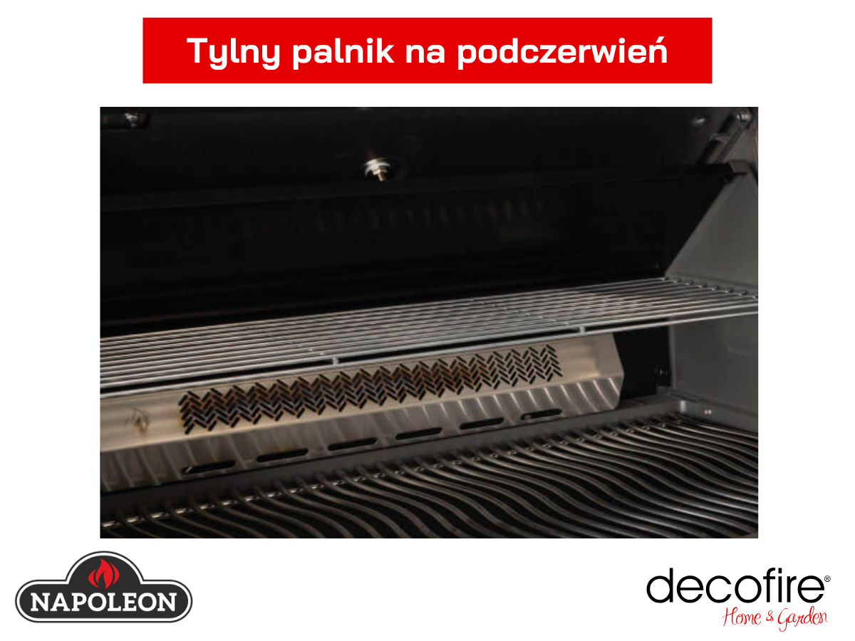 Kuchnia zewnętrzna grill gazowy Napoleon OASIS 105 – tylny palnik na podczerwień