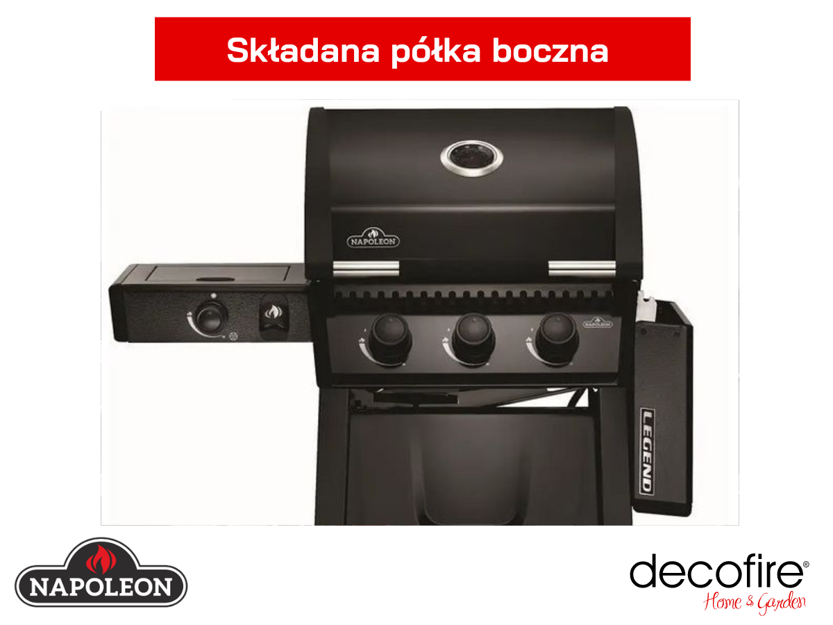 Grill gazowy Napoleon Legend 365 SB składana półka boczna