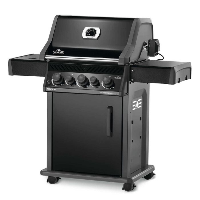 Grill gazowy Napoleon Rogue 425 z palnikiem bocznym i tylnym + rożen, black 