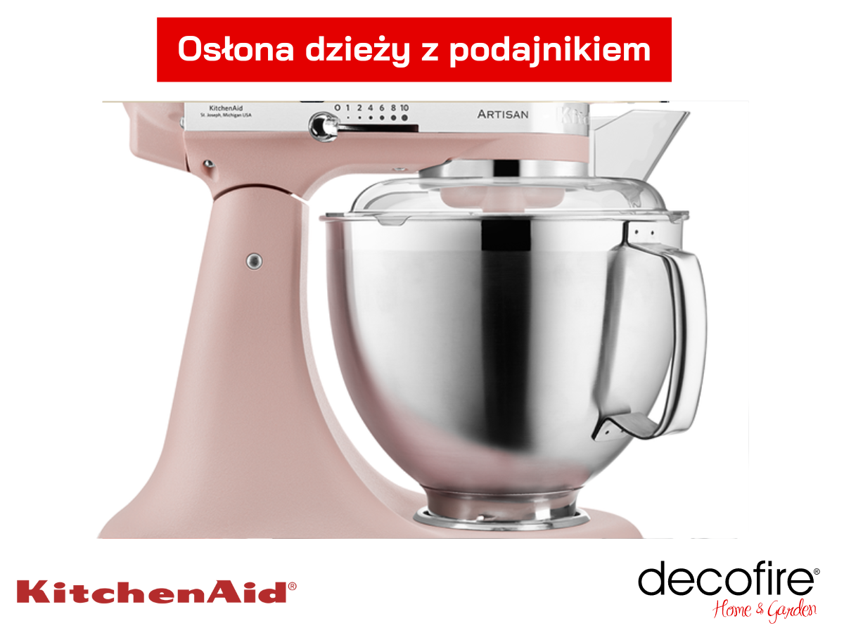 Osłona dzieży z podajnikiem w mikserze Artisan 5 Feather Pink 4,8 l KitchenAid