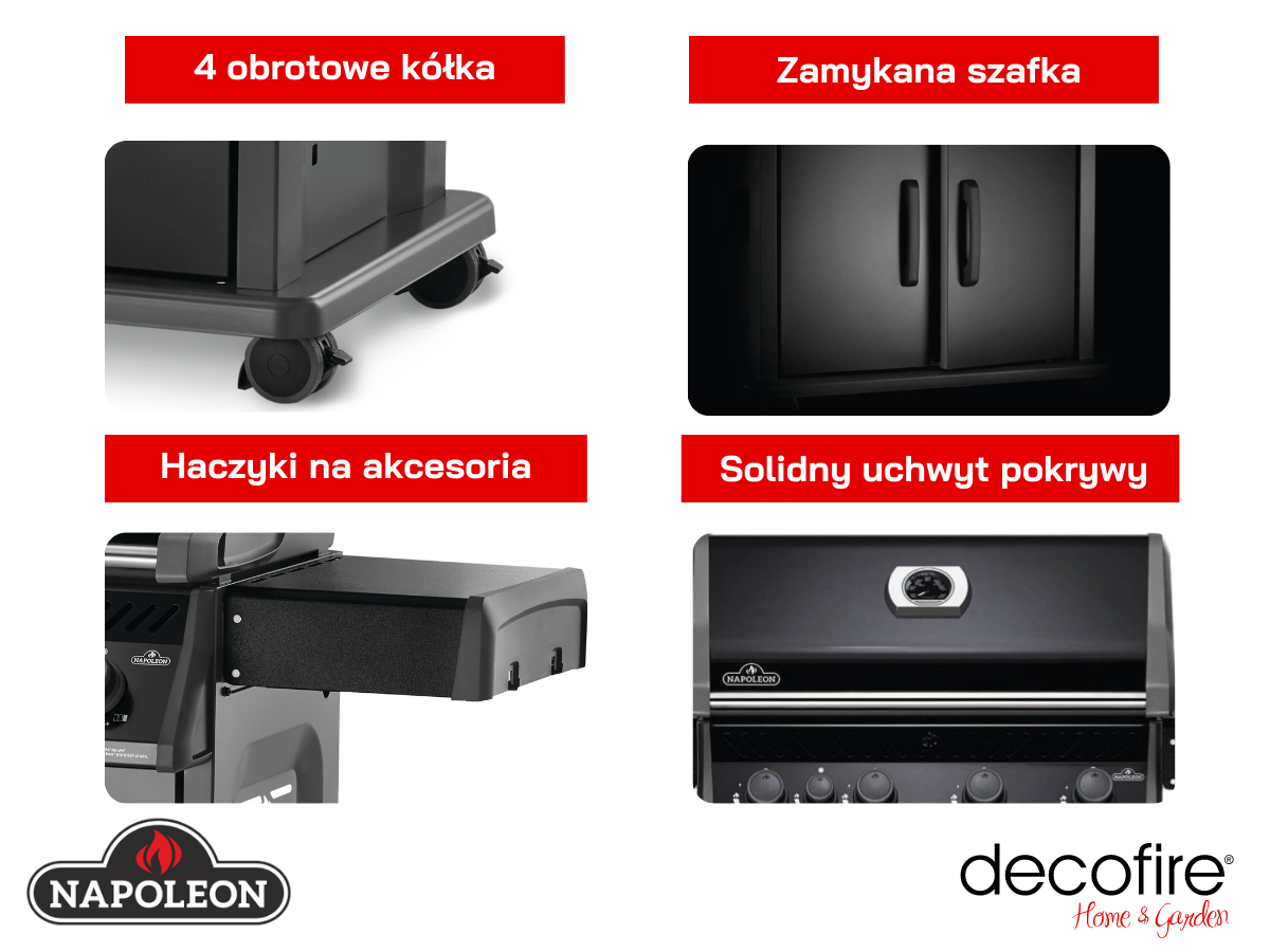 Grill gazowy Napoleon Rogue 525 SB dodatkowe funkcje