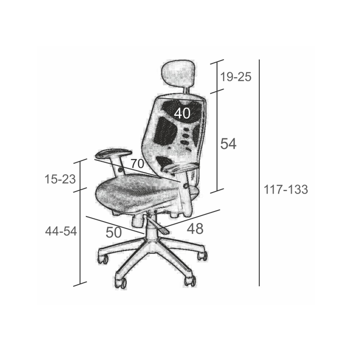 Fotel biurowy Sit Plus Spectrum HB-NET zielony