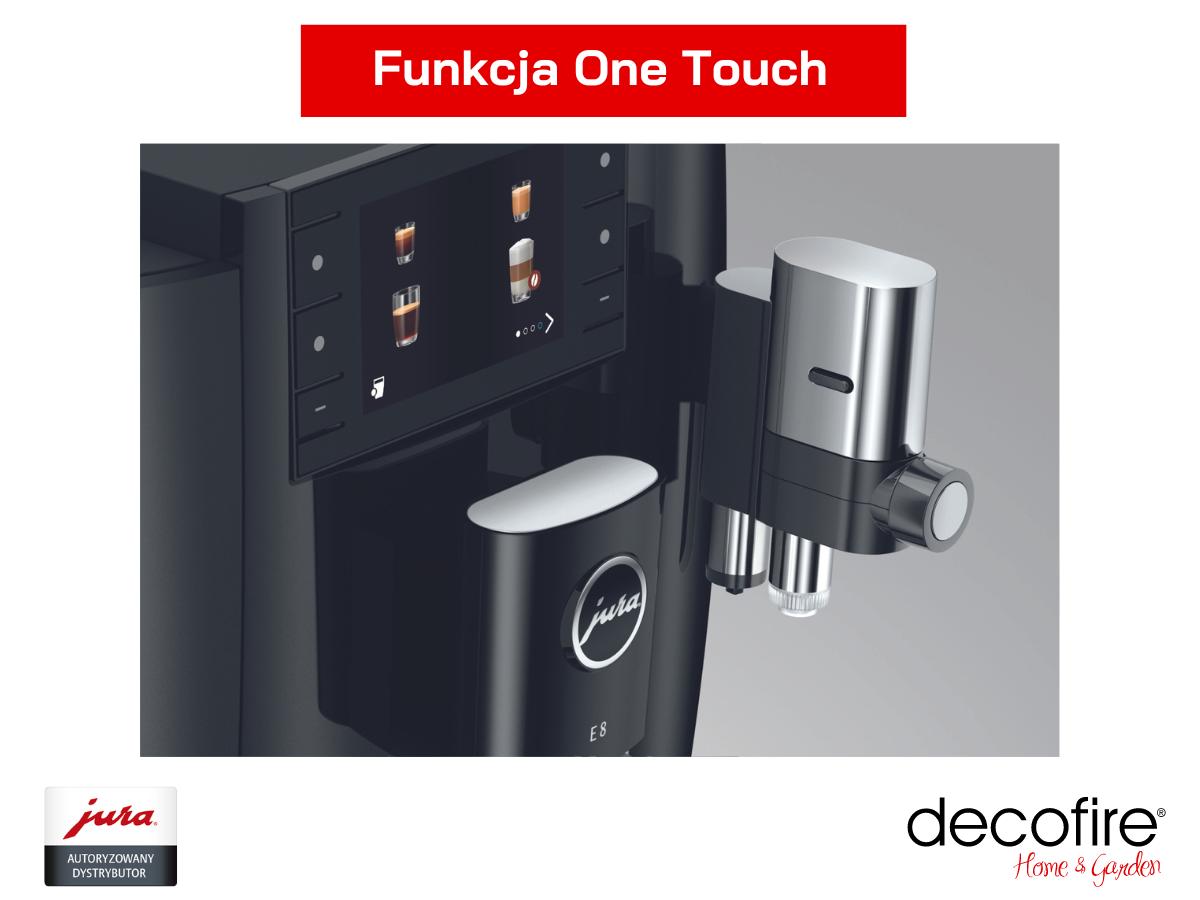 Ekspres do kawy Jura E8 Piano Black (EC) funkcje one touch