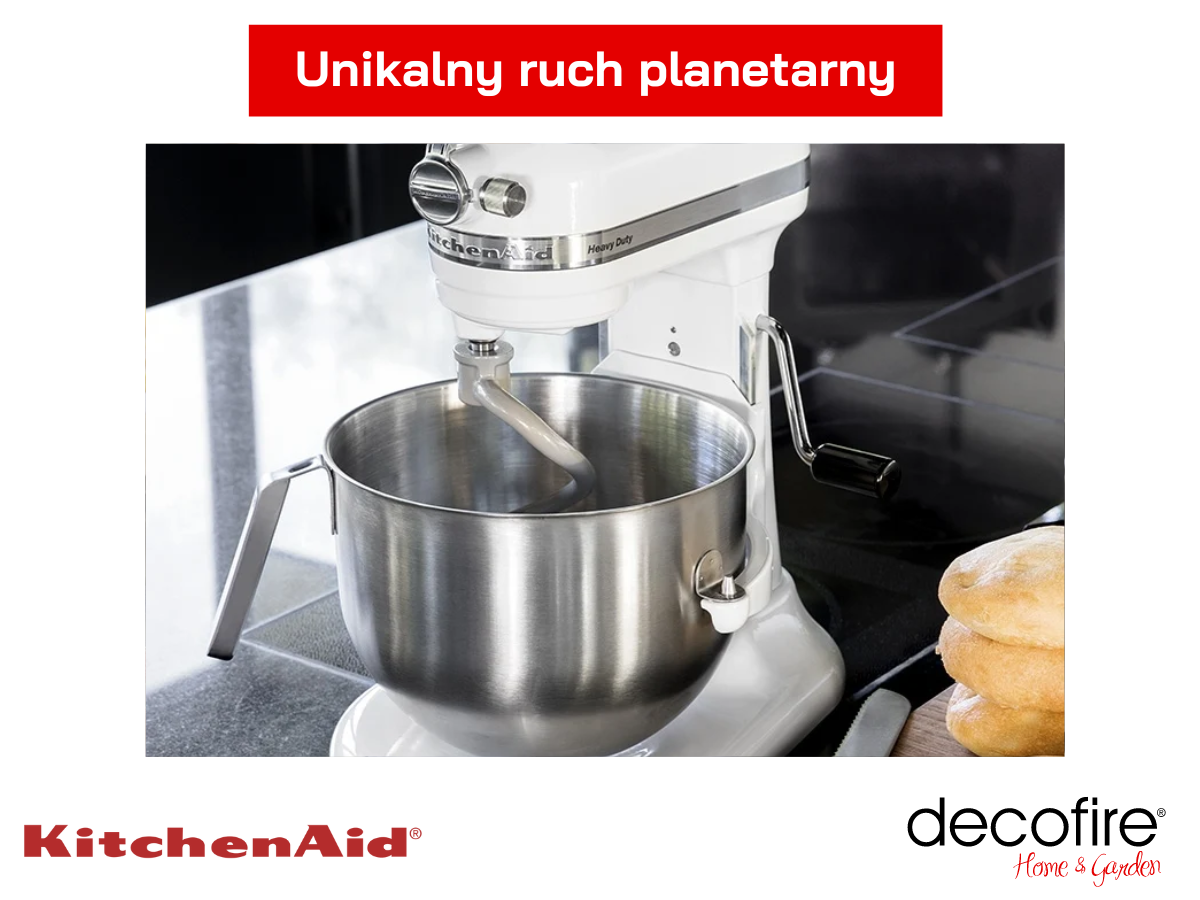 Mikser Heavy Duty 7 White 6,9 l KitchenAid wykorzystuje unikalną technologię ruchu planetarnego.