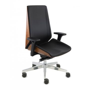 Grospol Fotel biurowy Moon Wood chrome tkanina Omega - 8 kolorów