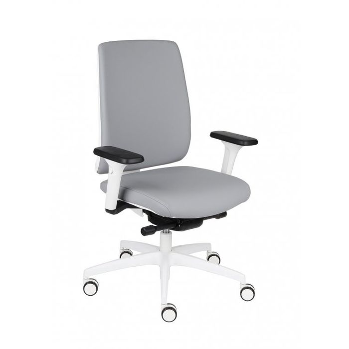Fotel biurowy Grospol Valio WT chrome white tkanina Bondai - 8 kolorów