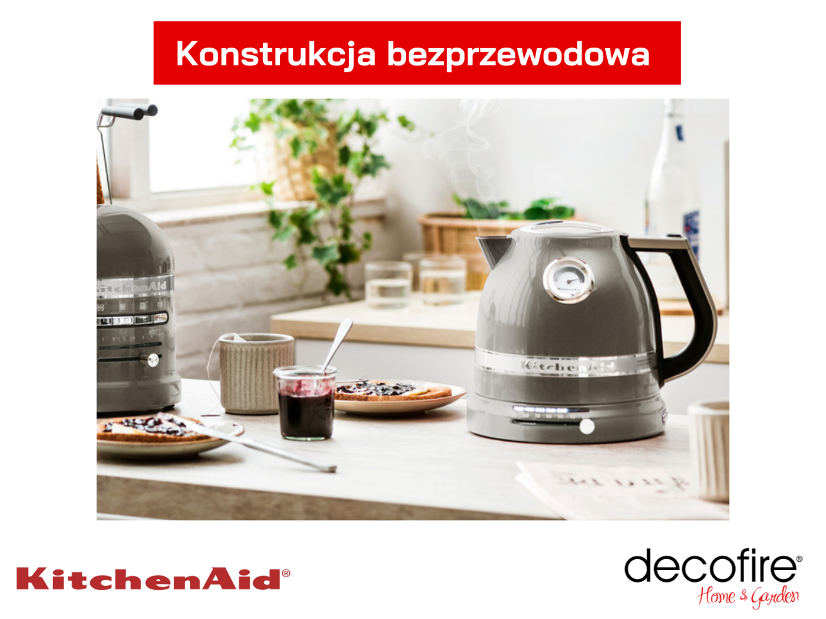 Konstrukcja bezprzewodowa czajnika Artisan 1,5 l Medallion Silver KitchenAid