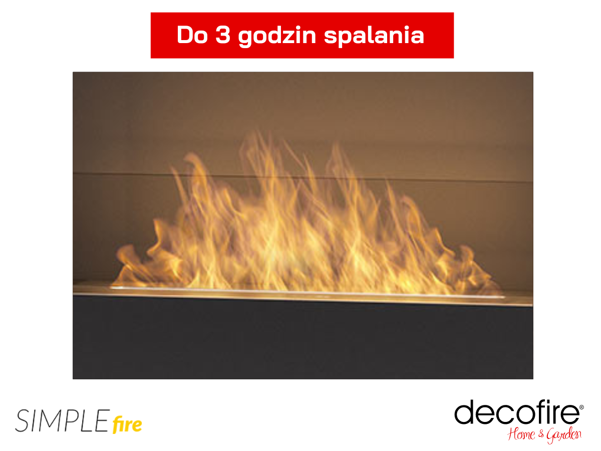 Biokominek Simple Fire CORNER 900L do 3 godzin spalania