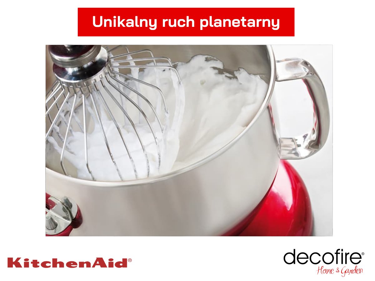 Unikalny ruch plantary w mikserze Artisan 7 Empire Red