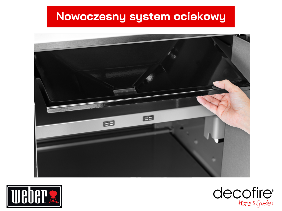 Nowoczesny system ociekowy w grillu gazowym Weber Spirit EPX-315 Premium GBS