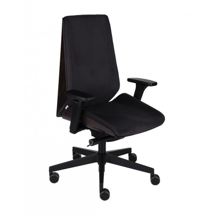 Grospol Fotel biurowy Moon Wood black tkanina Note - 12 kolorów