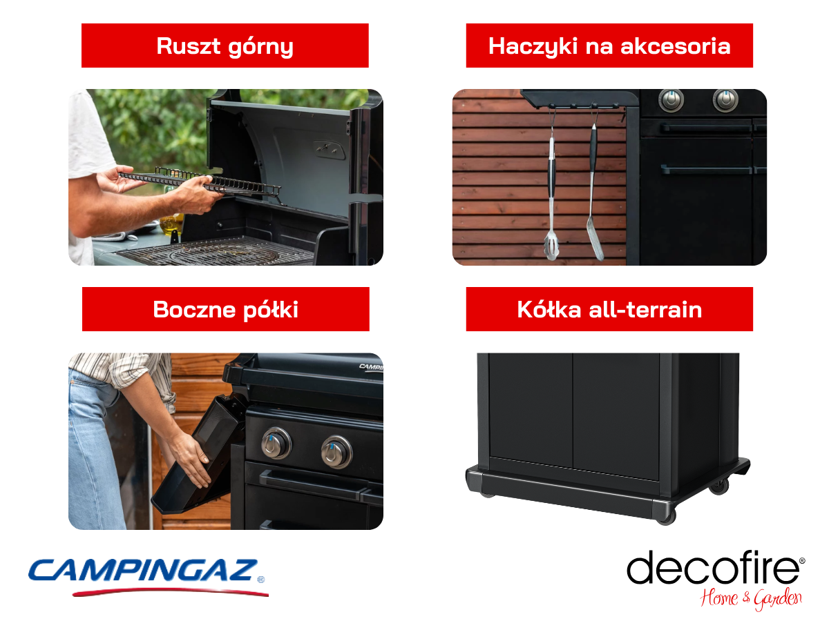 Udogodnienia w grillu gazowym Campingaz Series Onyx 3 S