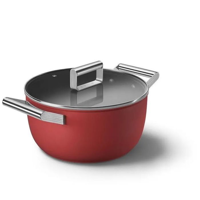 Garnek 24 cm Czerwony Smeg (CKFC2411RDM)