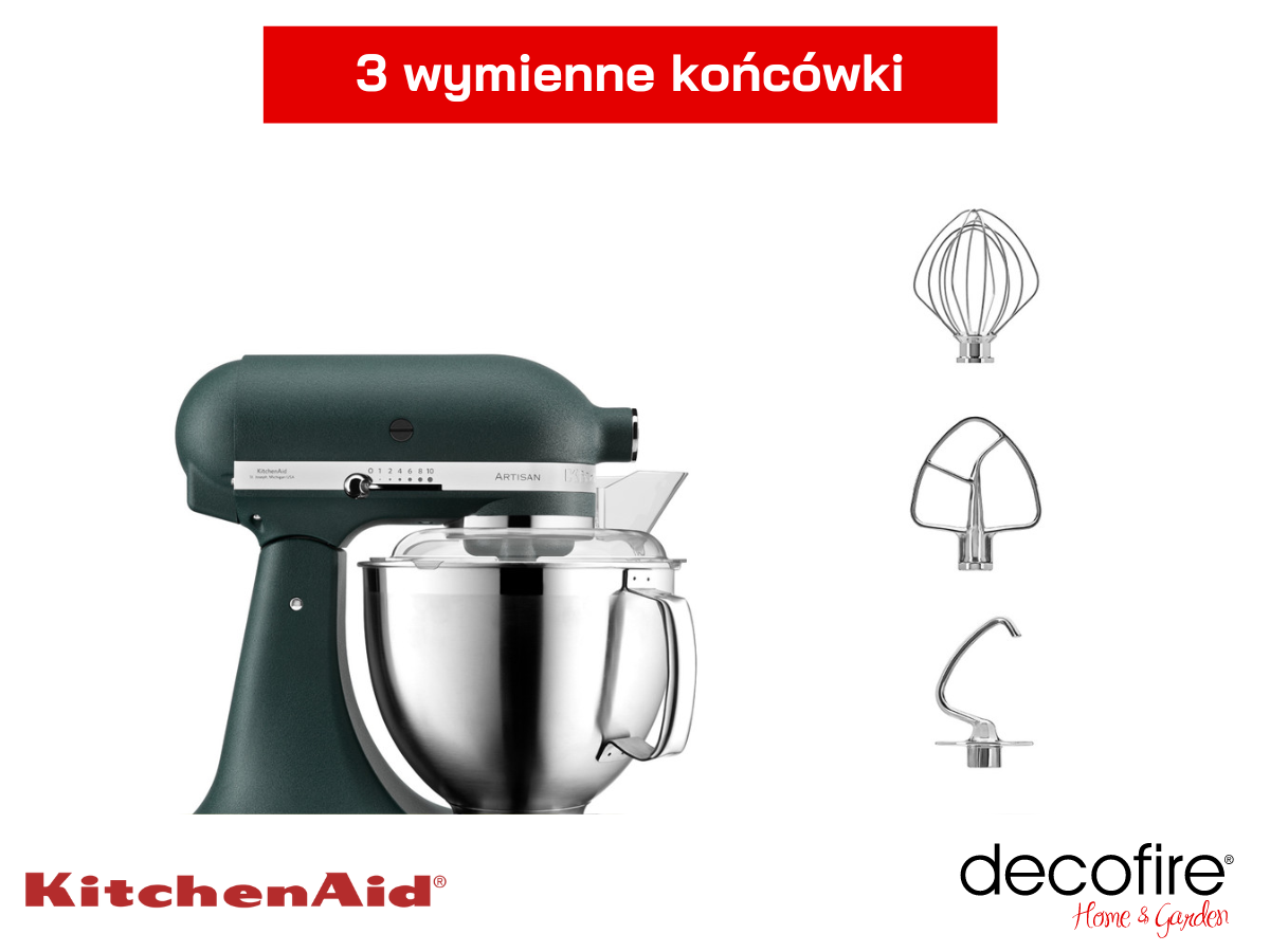 Mikser Artisan 5 Pebbled Palm 4,8 l KitchenAid z 3 wymiennymi końcówkami