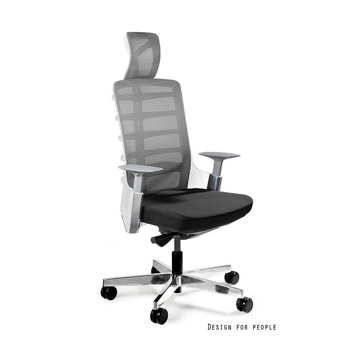 UNIQUE Fotel biurowy SPINELLY biały stelaż / siedzisko tkanina materiałowa różne kolory (999W-BL)