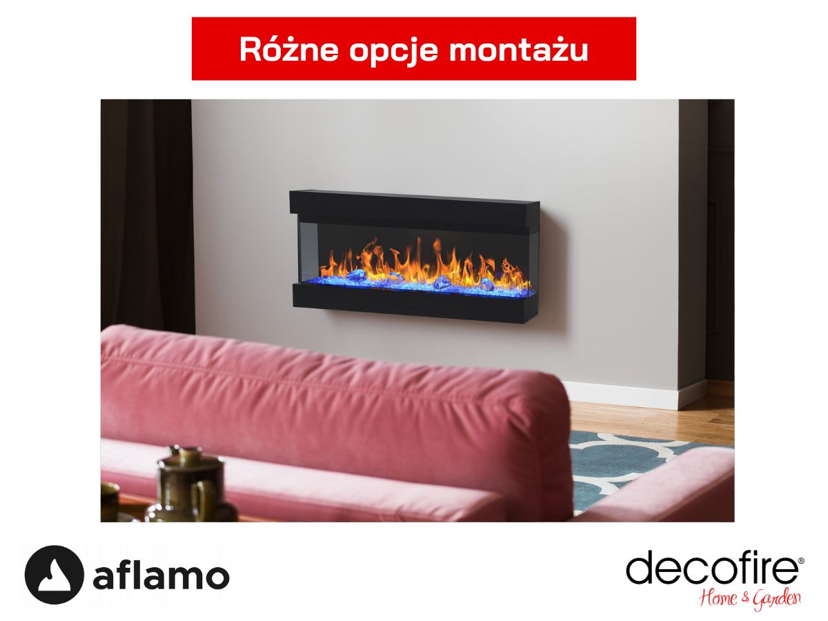 Kominek elektryczny Aflamo Imperial do montażu na ścianie lub w zabudowie